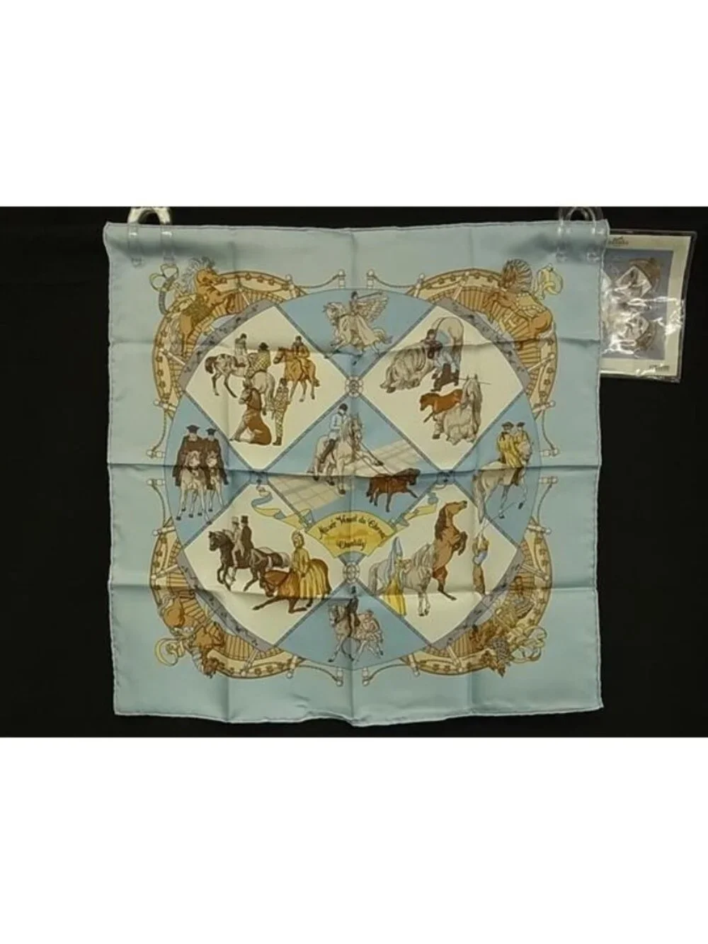 Hermes Musee Vivant du Cheval Chantilly Carre 45 Petit Gavroche Silk Scarf
